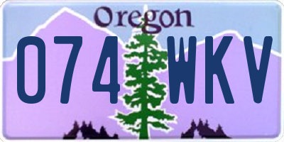 OR license plate 074WKV