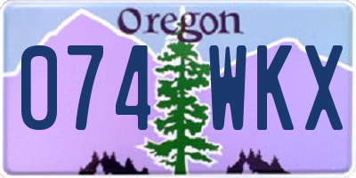OR license plate 074WKX