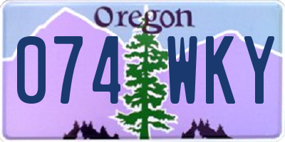 OR license plate 074WKY