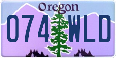 OR license plate 074WLD
