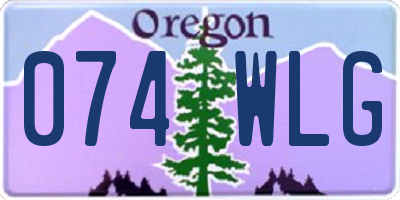 OR license plate 074WLG