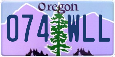 OR license plate 074WLL