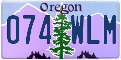 OR license plate 074WLM