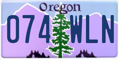 OR license plate 074WLN