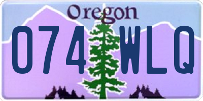 OR license plate 074WLQ