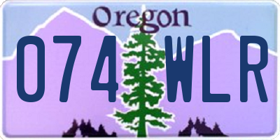 OR license plate 074WLR