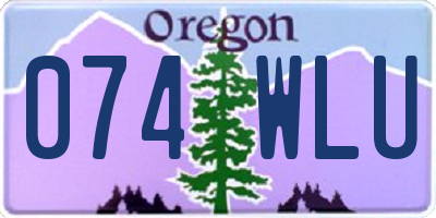 OR license plate 074WLU