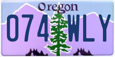 OR license plate 074WLY