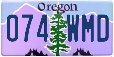 OR license plate 074WMD
