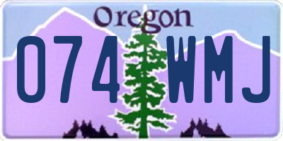 OR license plate 074WMJ