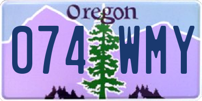 OR license plate 074WMY