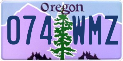 OR license plate 074WMZ