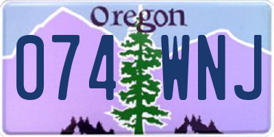OR license plate 074WNJ