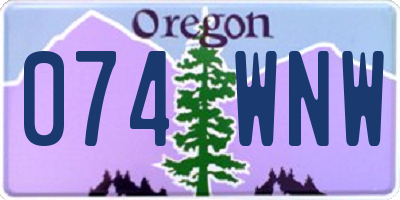 OR license plate 074WNW