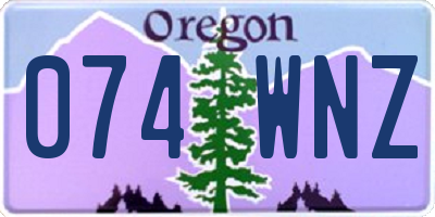 OR license plate 074WNZ
