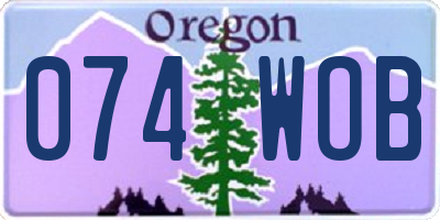 OR license plate 074WOB