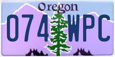 OR license plate 074WPC