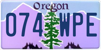 OR license plate 074WPE