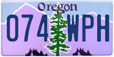 OR license plate 074WPH