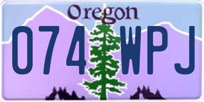 OR license plate 074WPJ
