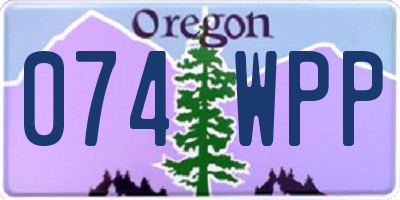 OR license plate 074WPP
