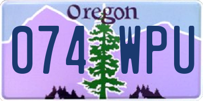 OR license plate 074WPU
