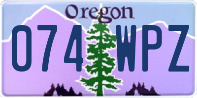 OR license plate 074WPZ
