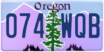 OR license plate 074WQB