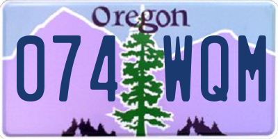 OR license plate 074WQM