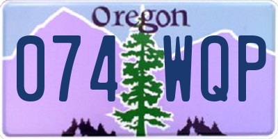 OR license plate 074WQP