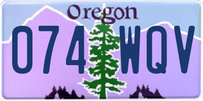 OR license plate 074WQV
