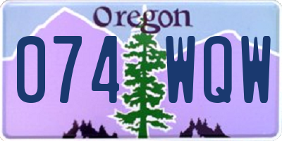 OR license plate 074WQW