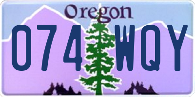 OR license plate 074WQY