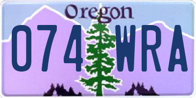 OR license plate 074WRA