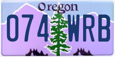 OR license plate 074WRB