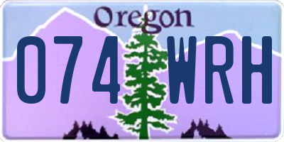 OR license plate 074WRH