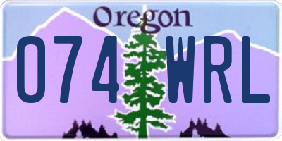 OR license plate 074WRL
