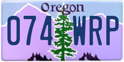 OR license plate 074WRP