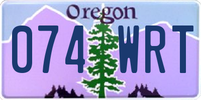 OR license plate 074WRT