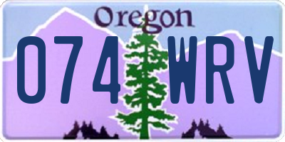 OR license plate 074WRV