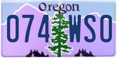 OR license plate 074WSO