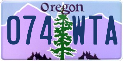 OR license plate 074WTA