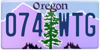 OR license plate 074WTG