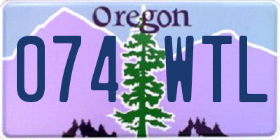 OR license plate 074WTL