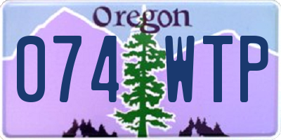 OR license plate 074WTP