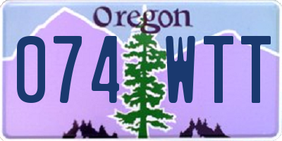 OR license plate 074WTT