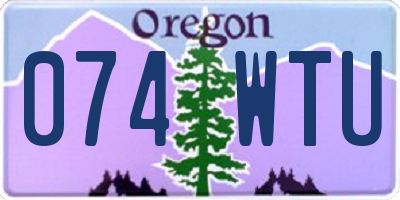 OR license plate 074WTU