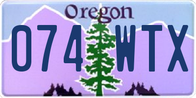 OR license plate 074WTX