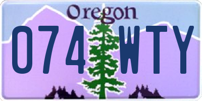 OR license plate 074WTY