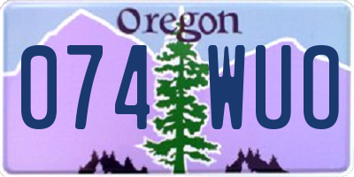 OR license plate 074WUO